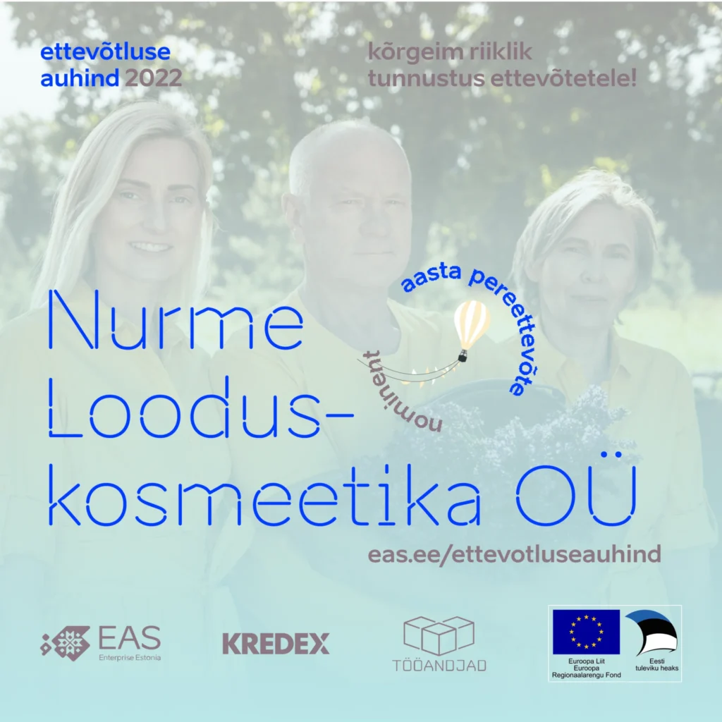 Nurme was one of the nominees of the “Entrepreneurship Awards” 2022
