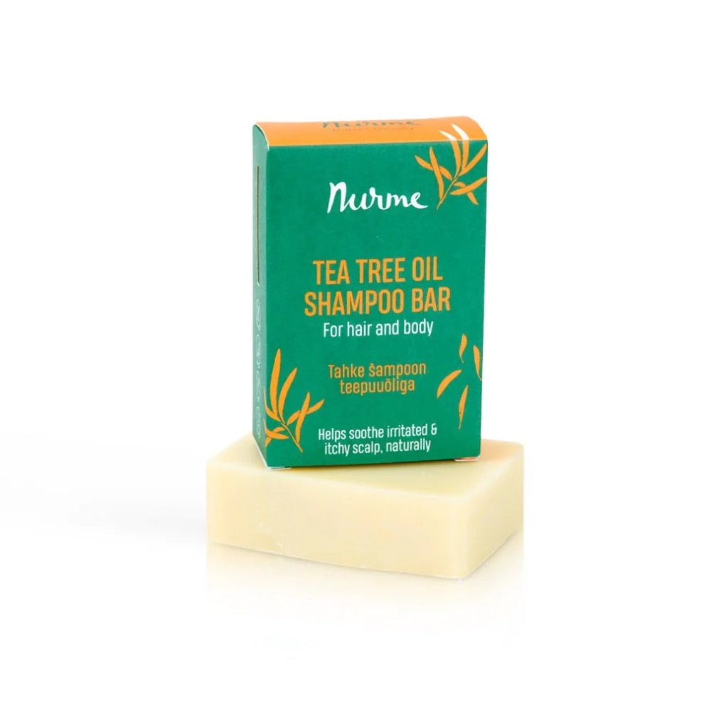 Solid shampoo with tea tree oil