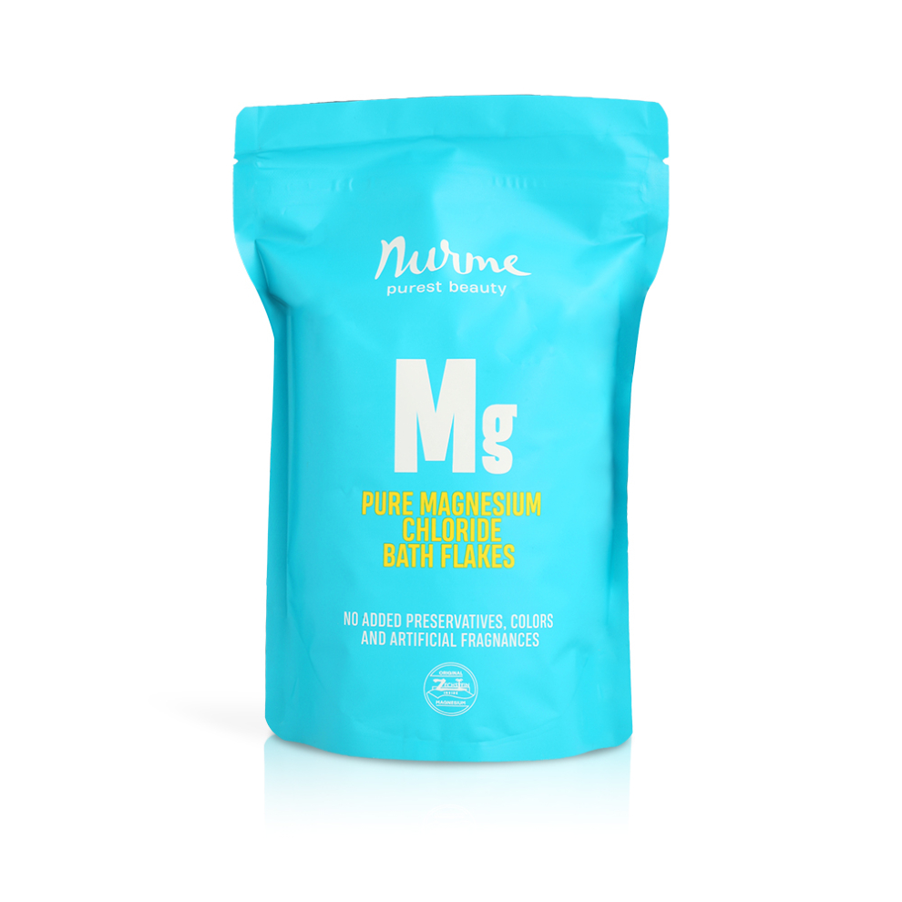 Magnesium flakes for foot baths