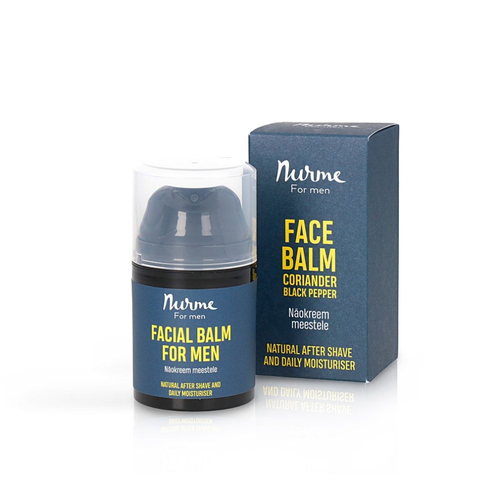 Face cream for men with coriander and black pepper