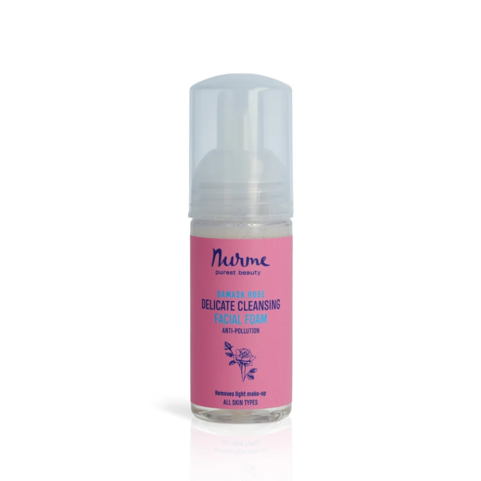 Travel size rose facial cleansing foam
