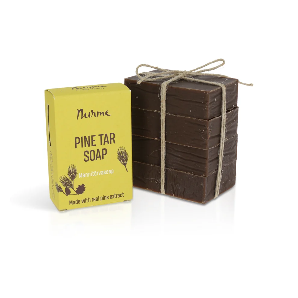 Package-free Pine tar soap