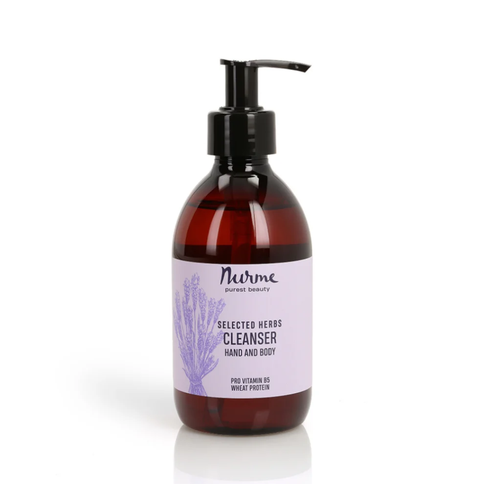 Hand and body wash gel with selected herbs and lavender