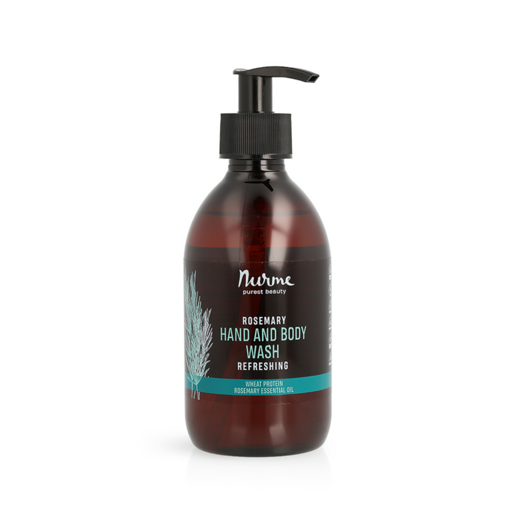 Refreshing rosemary hand and body wash gel